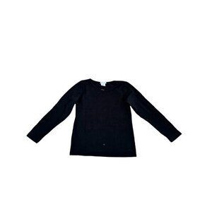 Petite Amelia Black Long Sleeve Top